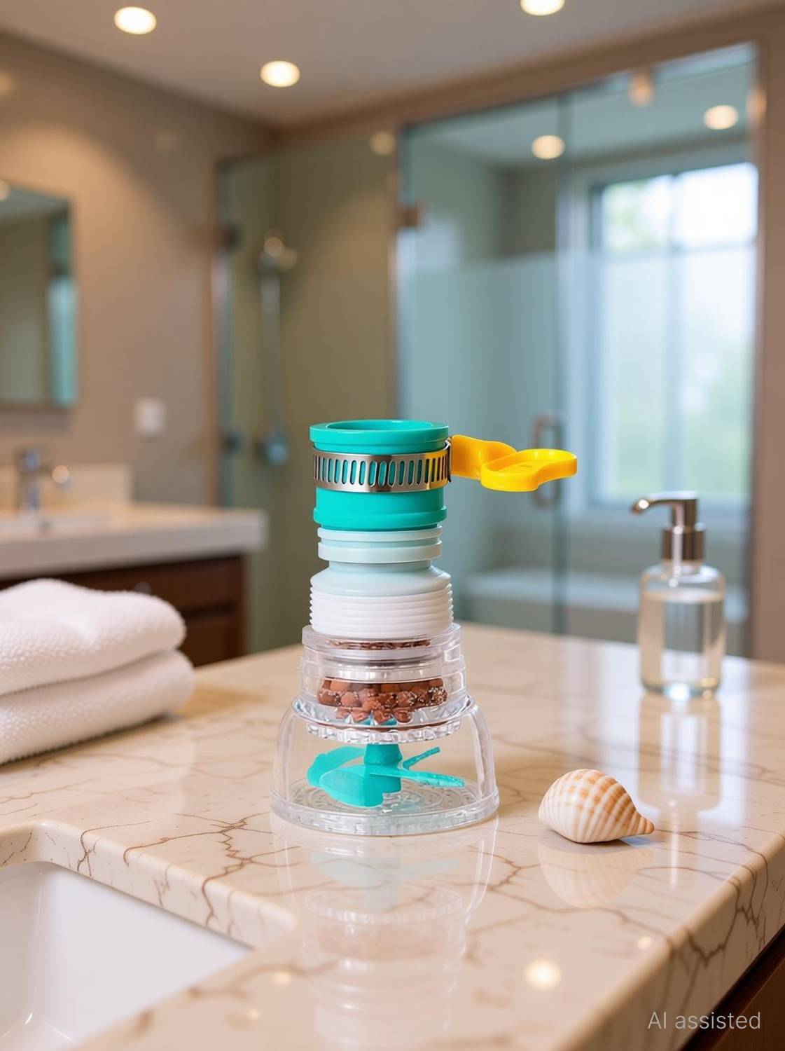 AKRIZA by N 3 Pcs Faucet Water-Saving Filter Shower Head Anti-Splash Stream Tap Health  Faucet