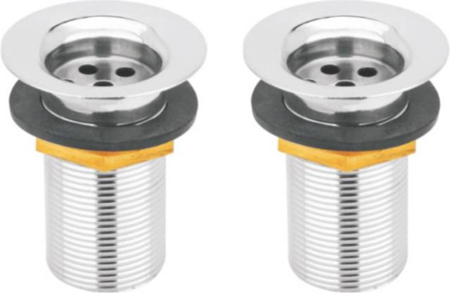 BATHONIX Stainless Steel Full Thread Waste Coupling - PACK OF 2 Basin Mixer Faucet