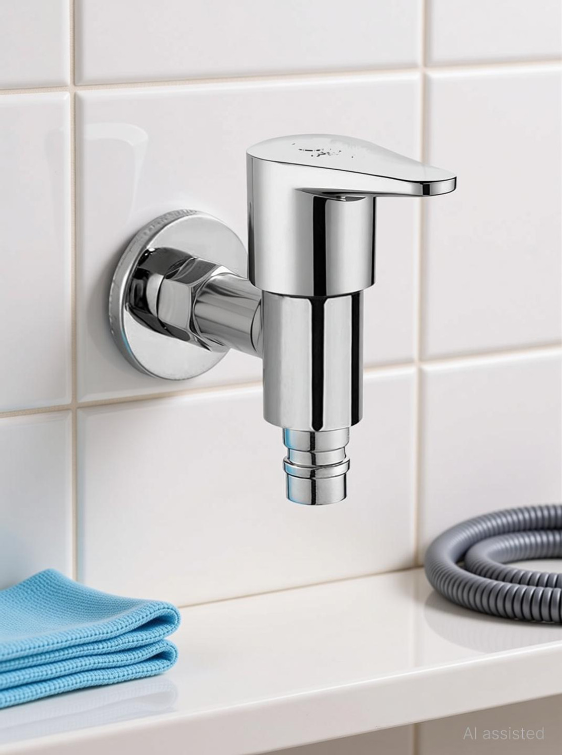 Image of COSVIT Vignet Stainless Steel Washing Nozzle Tap for Washing Machine - Pack of 1 Bib Tap Faucet