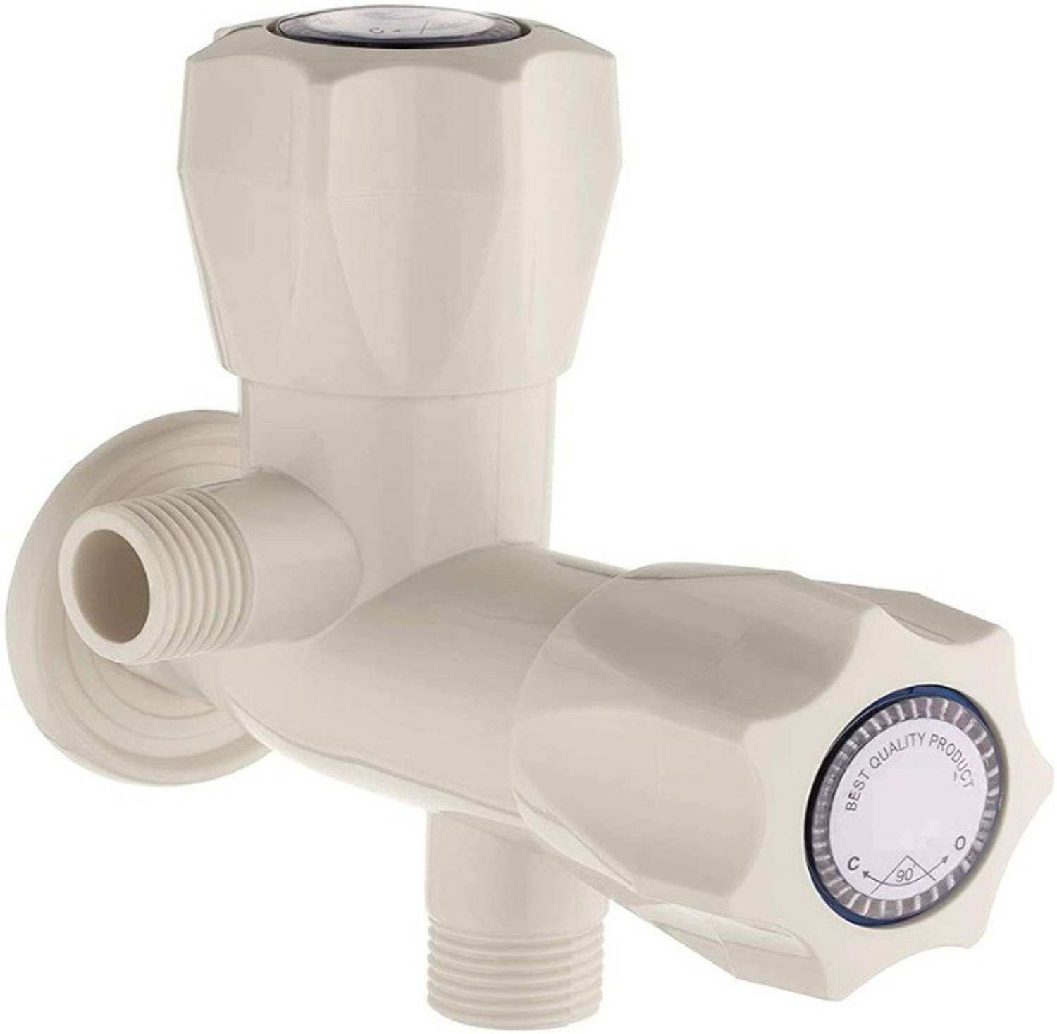 BATHONIX PVC TWO IN ONE ANGLE VALVE FOR BATHROOM ( PACK OF 1) Bib Tap Faucet