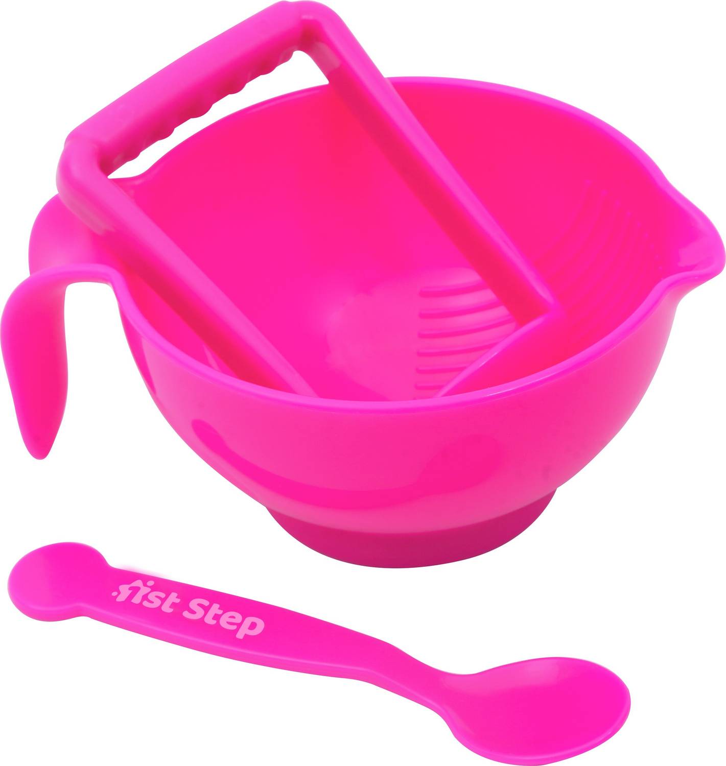 1st Step Food Grinder And Food Maker With Spoon-Pink - Polypropylene