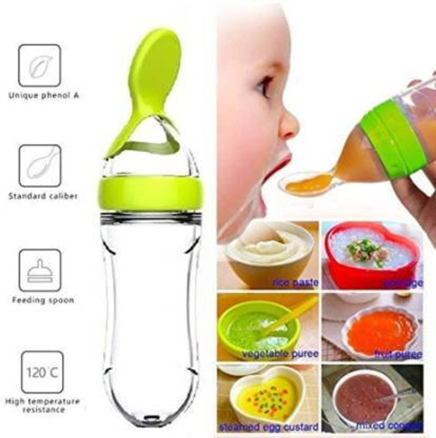 Image of Kidsy Zilla baby fruit nibbler, teether, finger brush, bib, u shape brush & spoon feeding