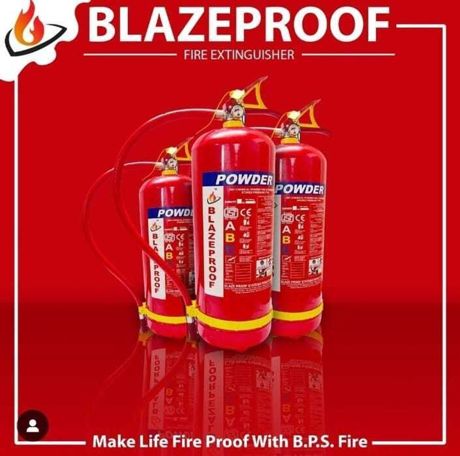 Image of Blazeproof ABC Powder Type (Pack of 1) Fire Extinguisher Mount