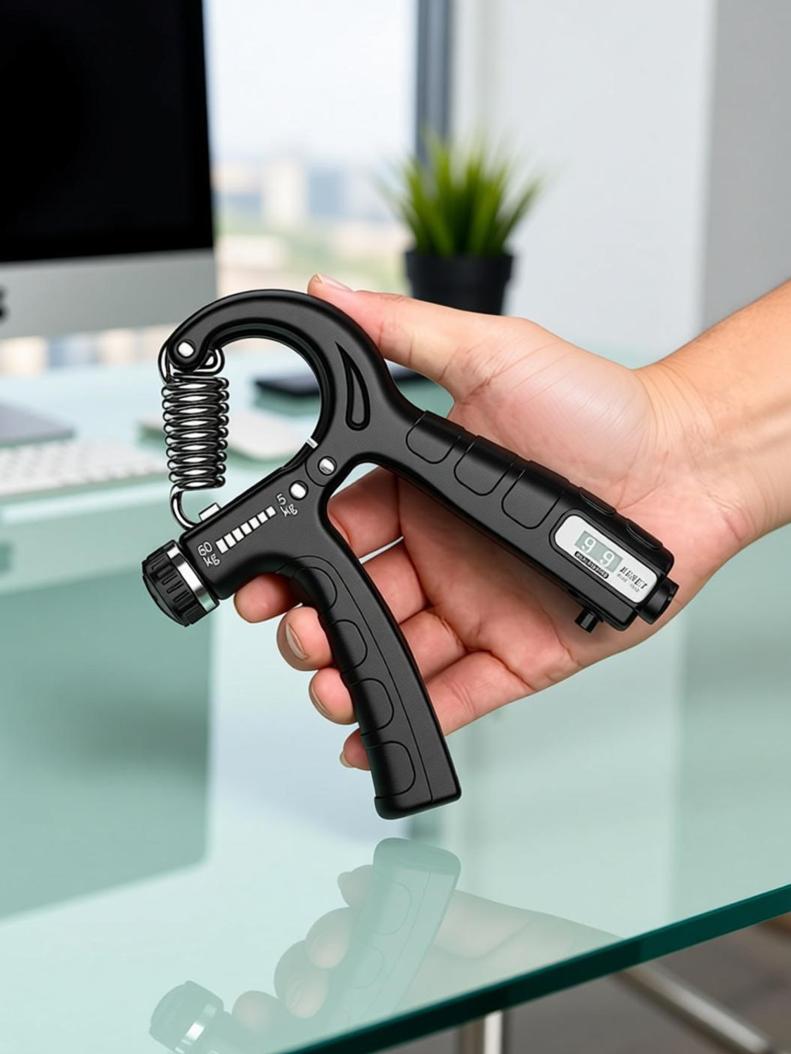Image of IAMALOT and Strengthener with Counter, Adjustable Resistance from 5-60KG (Multicolor) Hand Grip /Fitness Grip