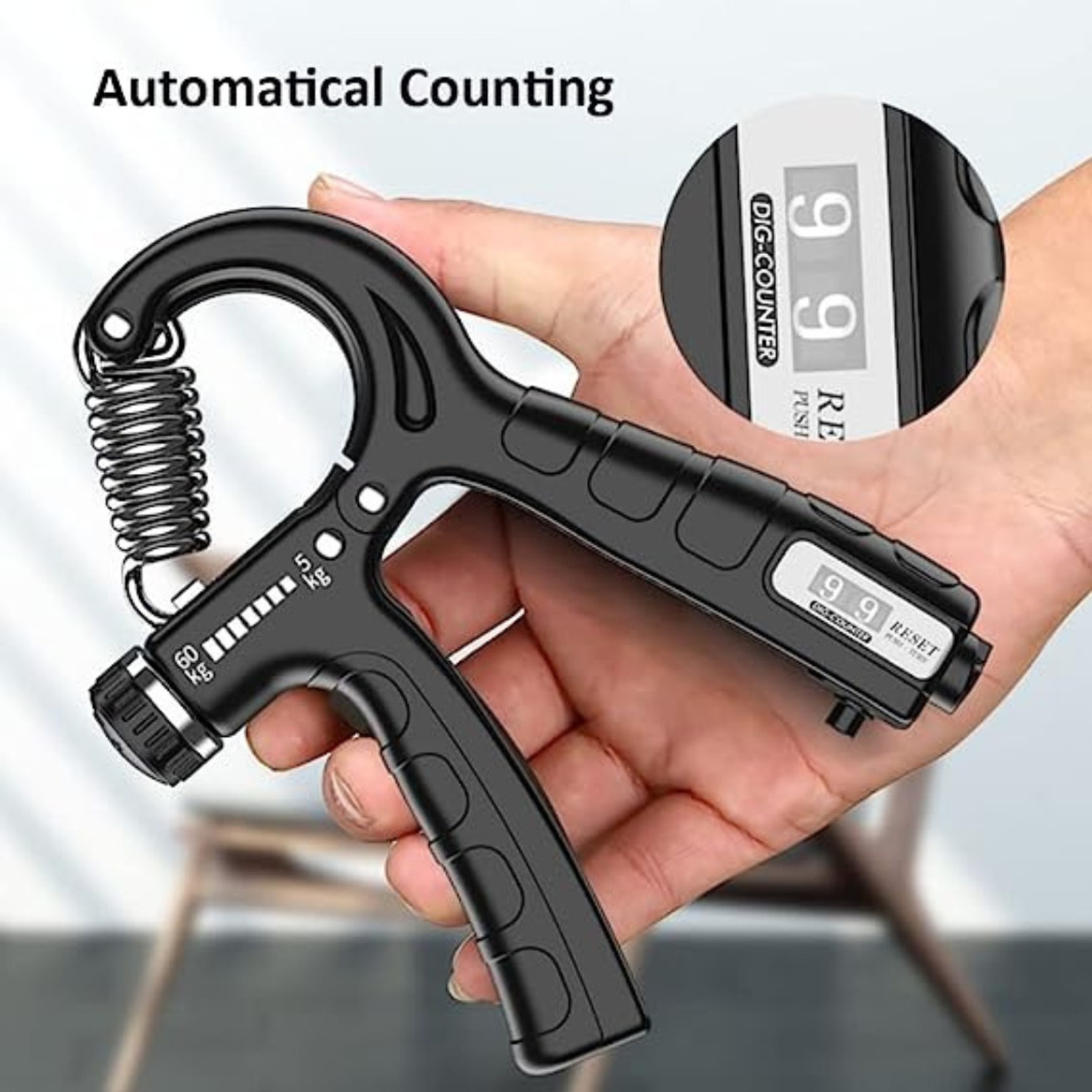 Image of IAMALOT and Strengthener with Counter, Adjustable Resistance from 5-60KG (Multicolor) Hand Grip /Fitness Grip