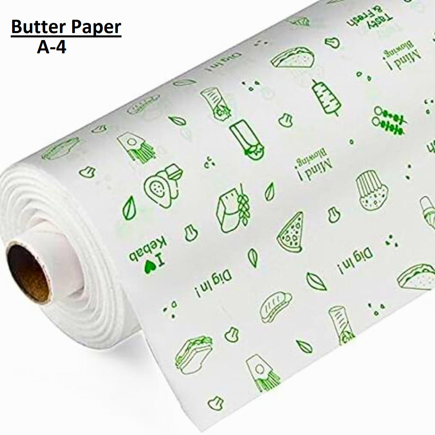 Image of Foodpak Butter Paper for Roti, Cake, Burger | Food Wrapping | Baking L Paper Foil