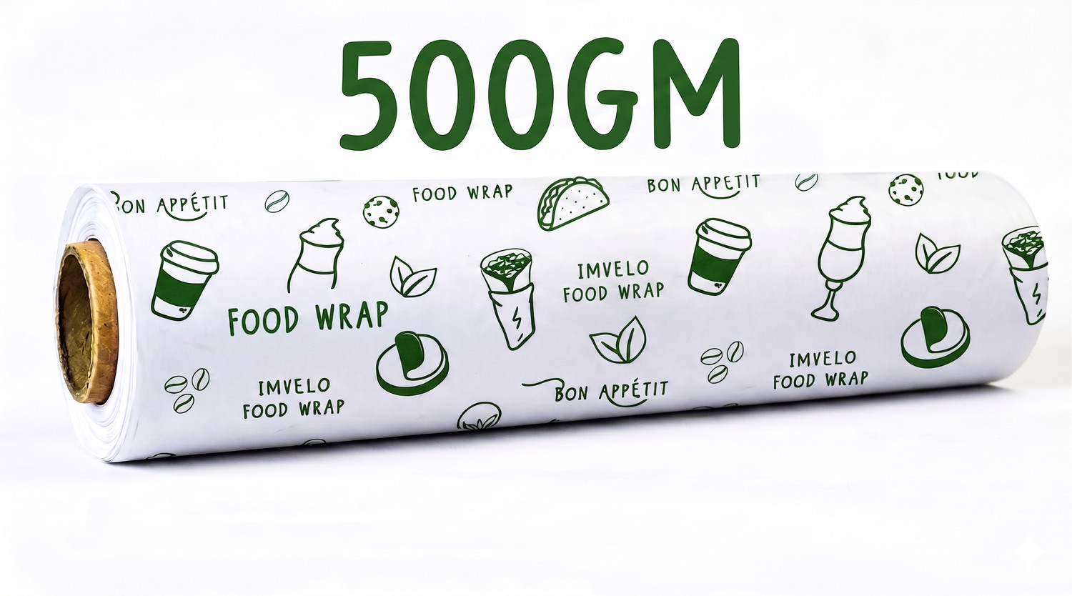 Image of IMVELO Food Wrapping Butter Paper - Non-Stick, Reheatable, Food-Safe 500 gm Paper Roll Paper Foil