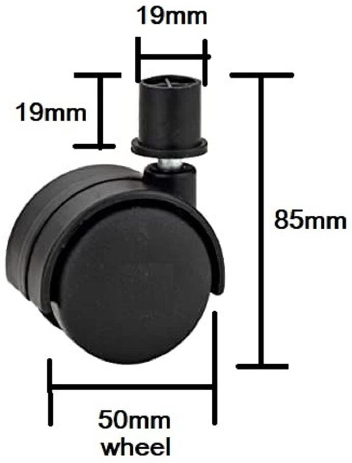 Image of Biway Cooler Compatible Wheels, 24mm Pillar Size Swivel Furniture Caster Swivel Appliance Furniture Caster
