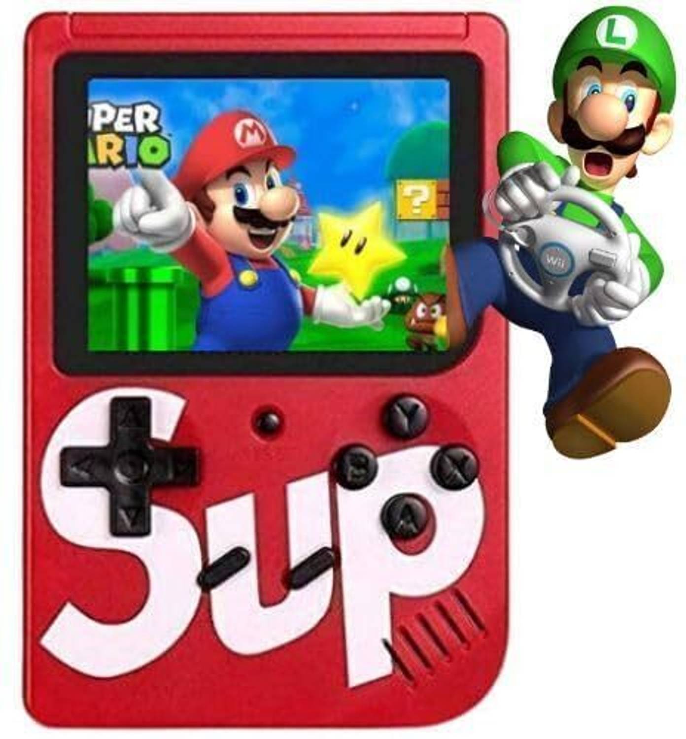 CHG (Special Edition New 2024) SUP 400-in-1 Game Video Game for Kids Handheld 8 GB with Super Mario, DR Mario, Mario, Contra, Turtles, Tank, Bomber Man Total 400 Games
