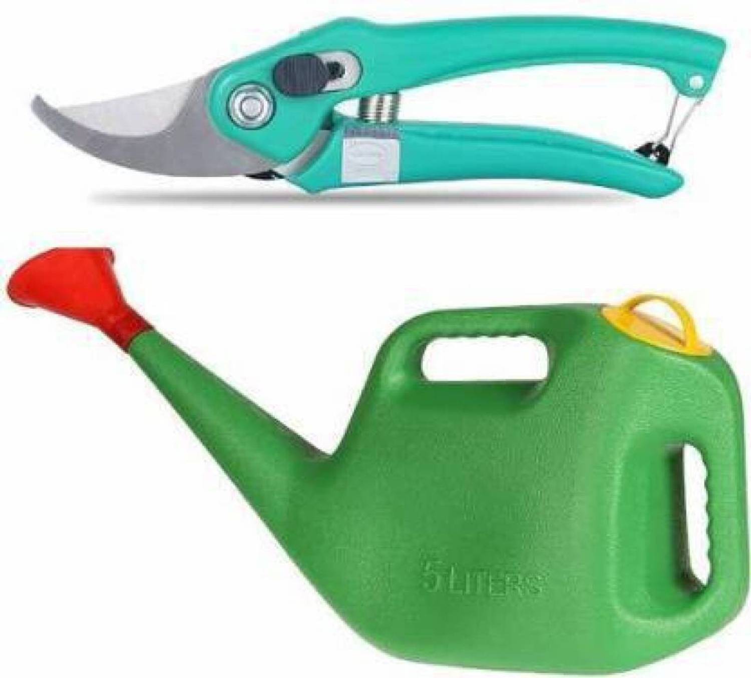 AGT Watering Can+Pruner Scissor Garden Tool Kit