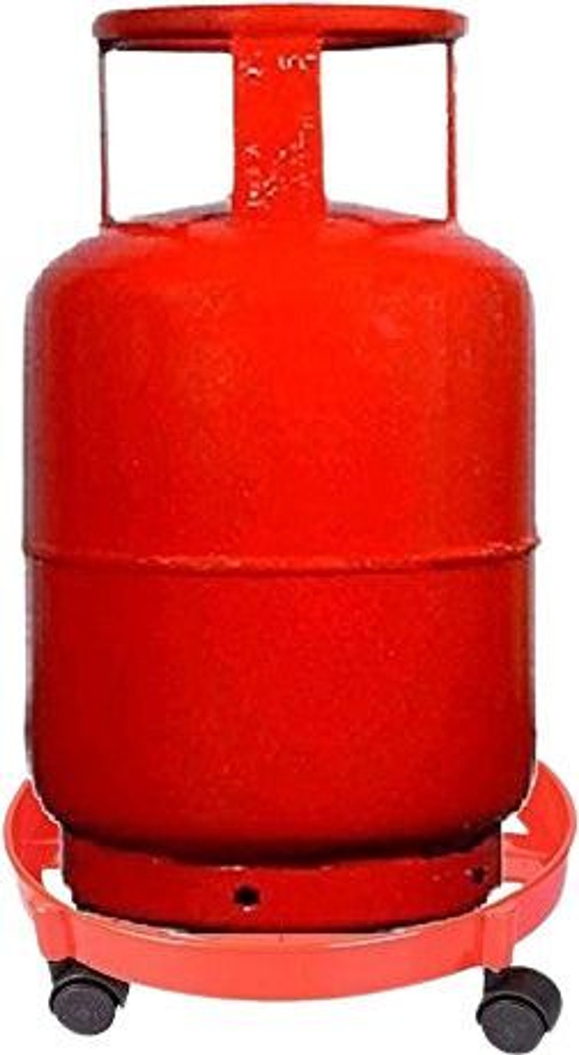 Image of senoprime High Quality Red Gas Cylinder Trolley with 360 Rotating Wheels Gas Cylinder Trolley (Red, Pack of 1)
