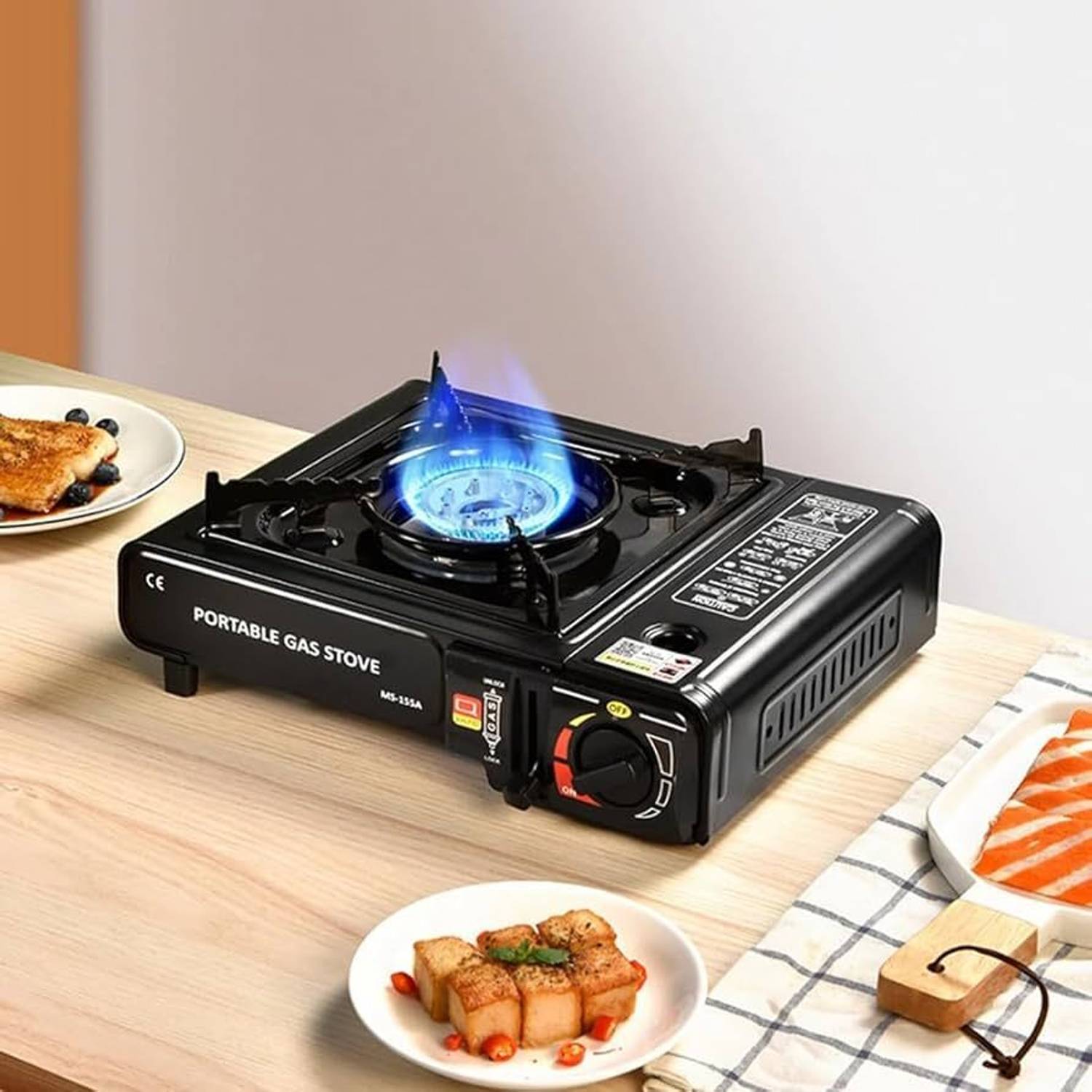 4uonly Stainless Steel Manual Butane Gas Stove (1 Burners)