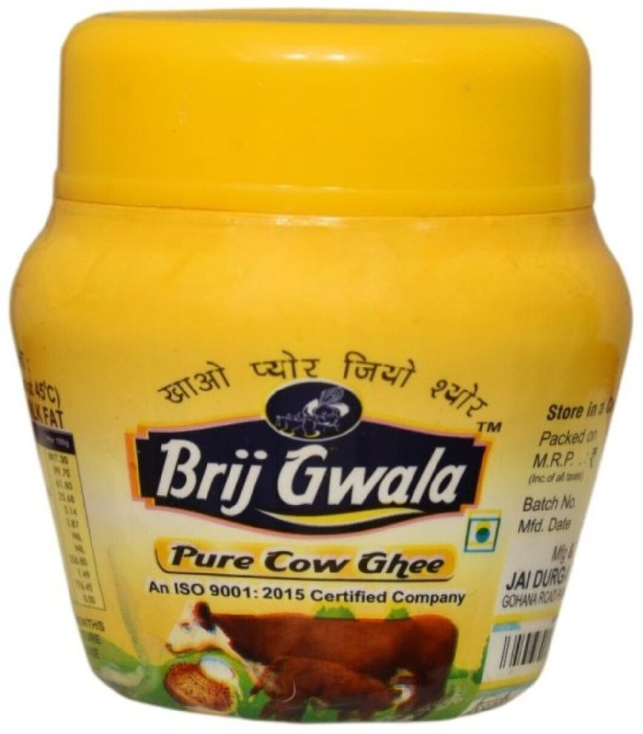 Image of brij gwala BrijGwala Desi Cow Ghee |Made Traditionally from Curd | Ghee Mason Jar