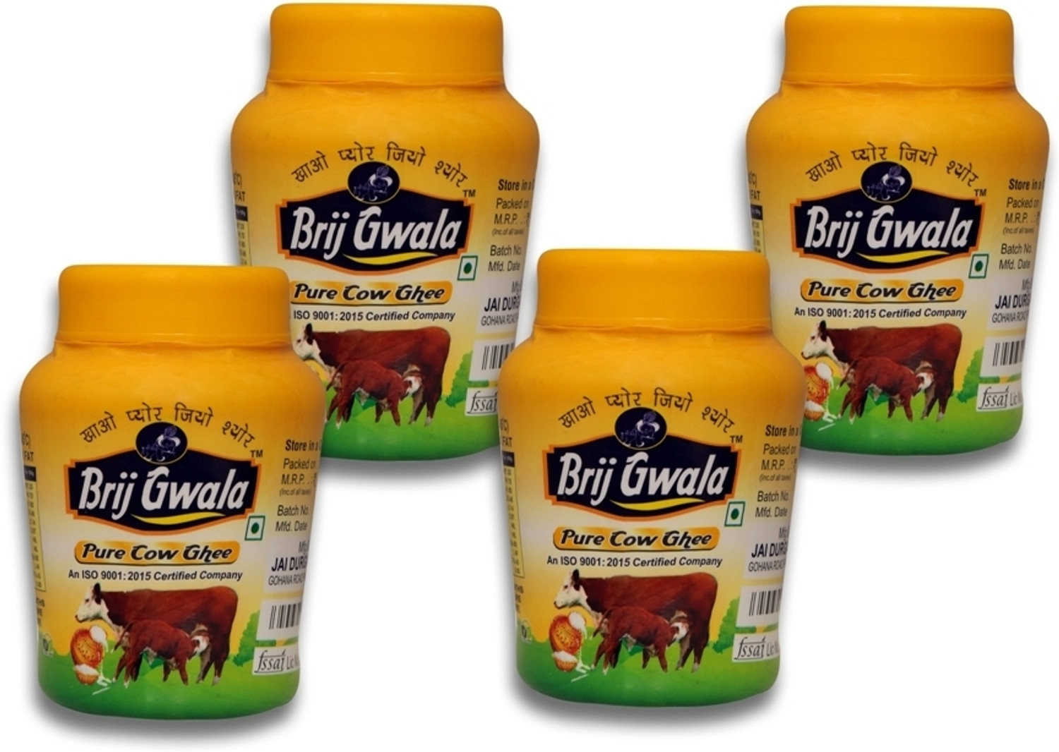 Image of brij gwala BrijGwala Desi Cow Ghee |Made Traditionally from Curd | Ghee Mason Jar