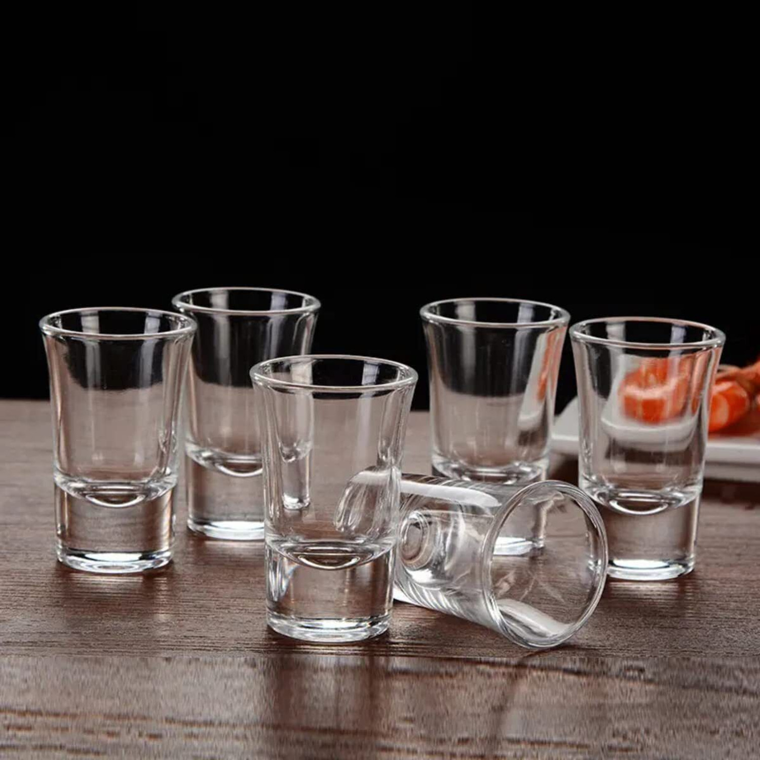 Image of Just Cliqq (Pack of 6) Shot Glass for vodka Tequila shots heavy base Glass Set Shot Glass