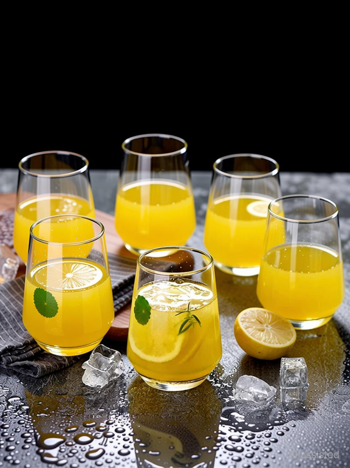 Image of Crystalglasses (Pack of 6) Wine and Whisky Glass (Tumbler Scotch Glass, 370 ml)- Set of 6 new Glass Set Water /Juice Glass