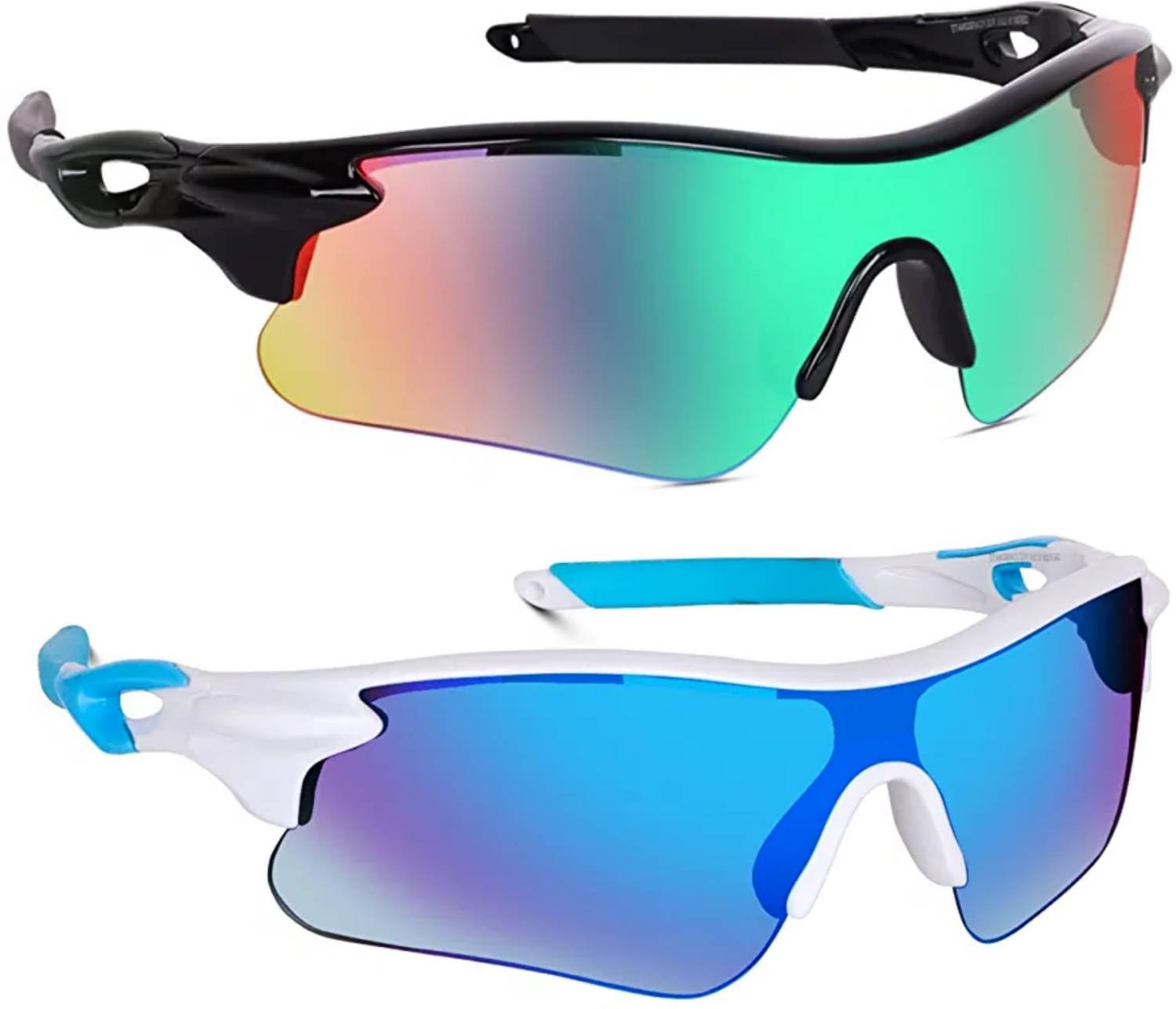 Bingo Mirrored, Gradient, Polarized, UV Protection, Wrap-around Sunglasses (Free Size) Sports Goggles