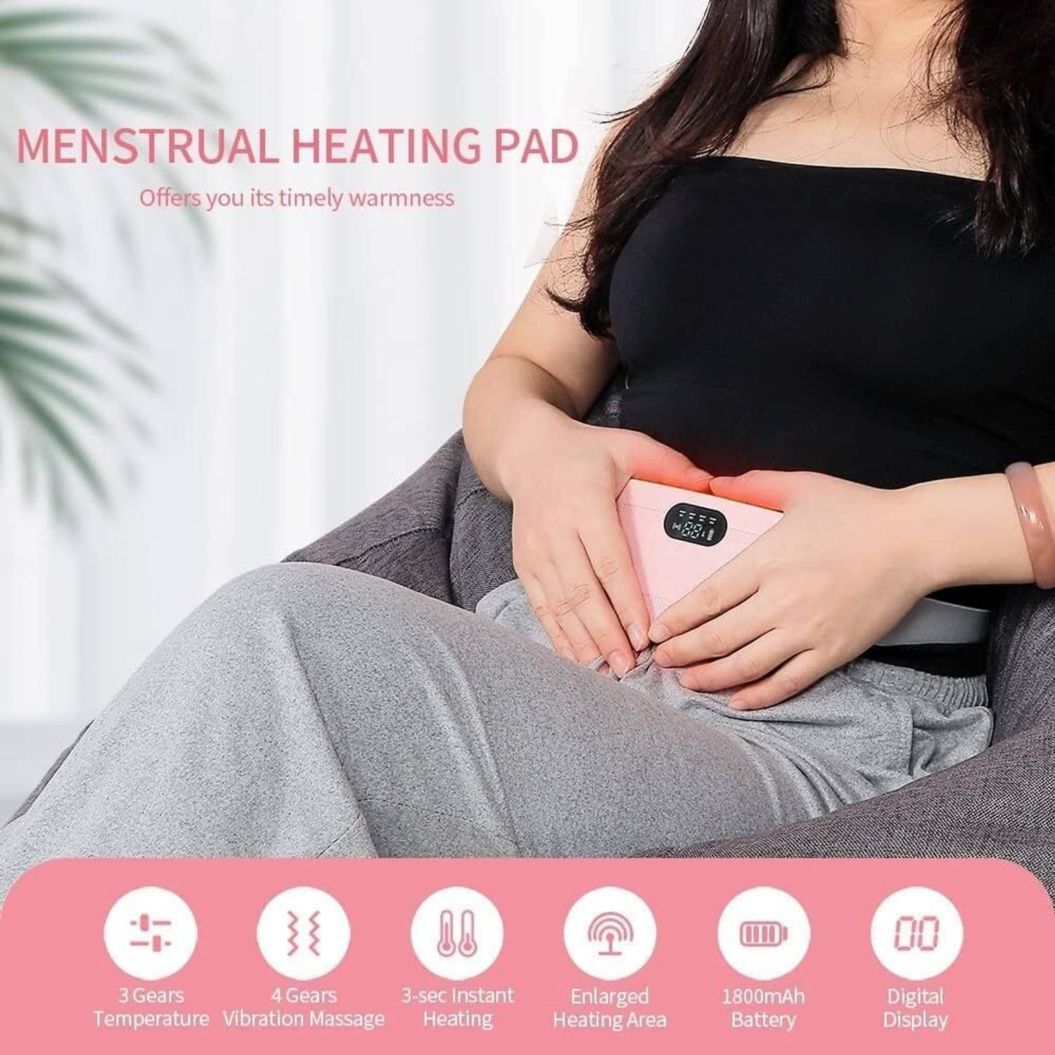Zovilstore Rechargeable Period Cramp Pain Relief Massager - Image 3