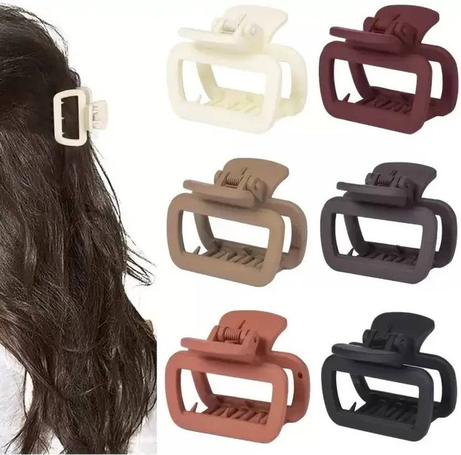 Aayra Pack of 2 Square Hair Clutcher Clip for Women Girls stylish and regular uses Hair Claw