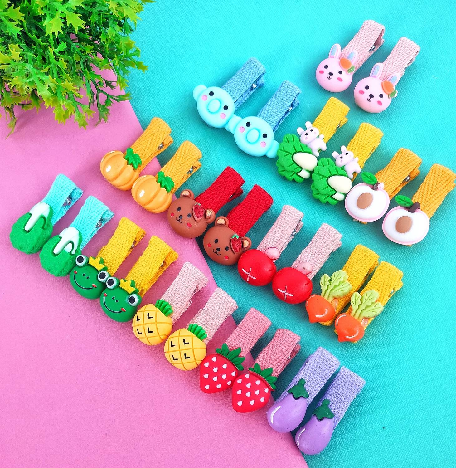 AmazingKarts 26 Pcs Childrens Hair Clip Cute Cloth Hairpin Headdress Girl Baby Cartoon. Hair Clip