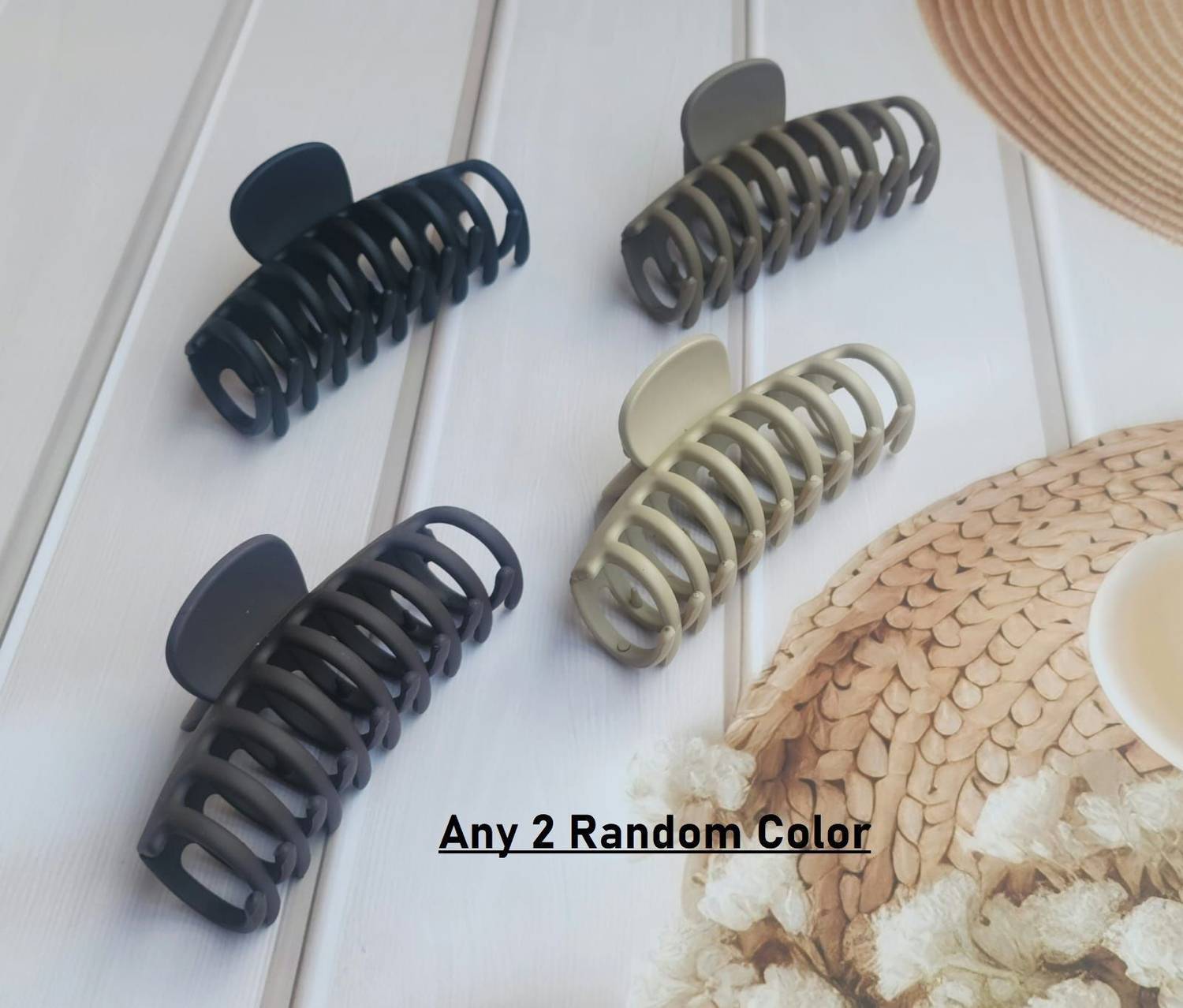 SZN Premium Matte Hair Claw Clip (Pack of 6) - Image 4
