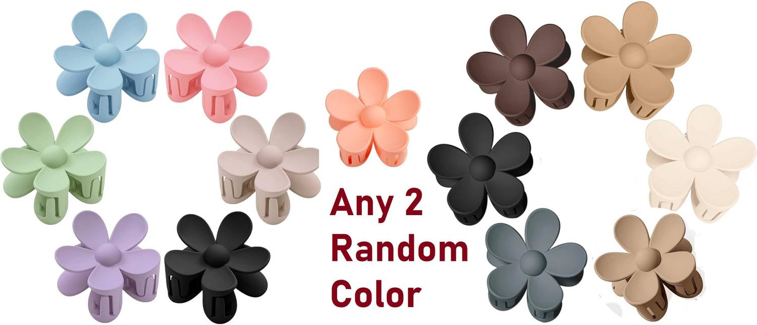 SZN Premium Matte Hair Claw Clip (Pack of 6) - Image 2
