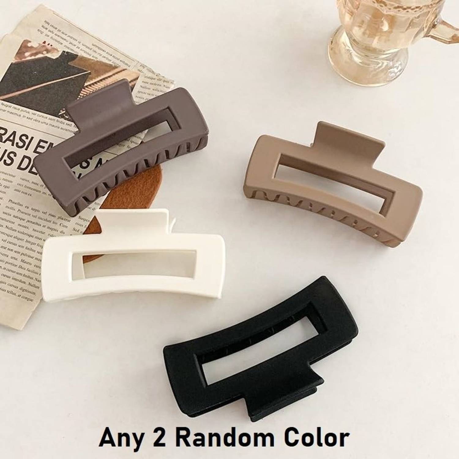 SZN Premium Matte Hair Claw Clip (Pack of 6) - Image 3