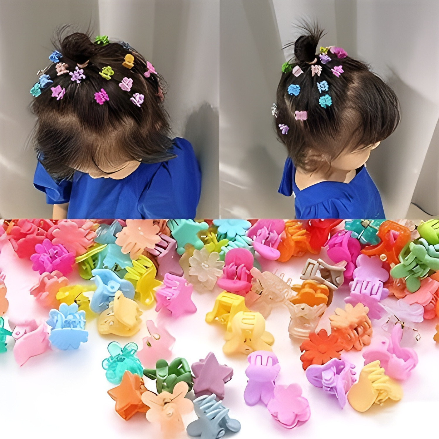 Image of KVY COLLECTION Baby Girl Hair Accessories Combo 76 Pcs Baby Girl Hair Clip Set (Multicolor) Hair Accessory Set (Multicolor)