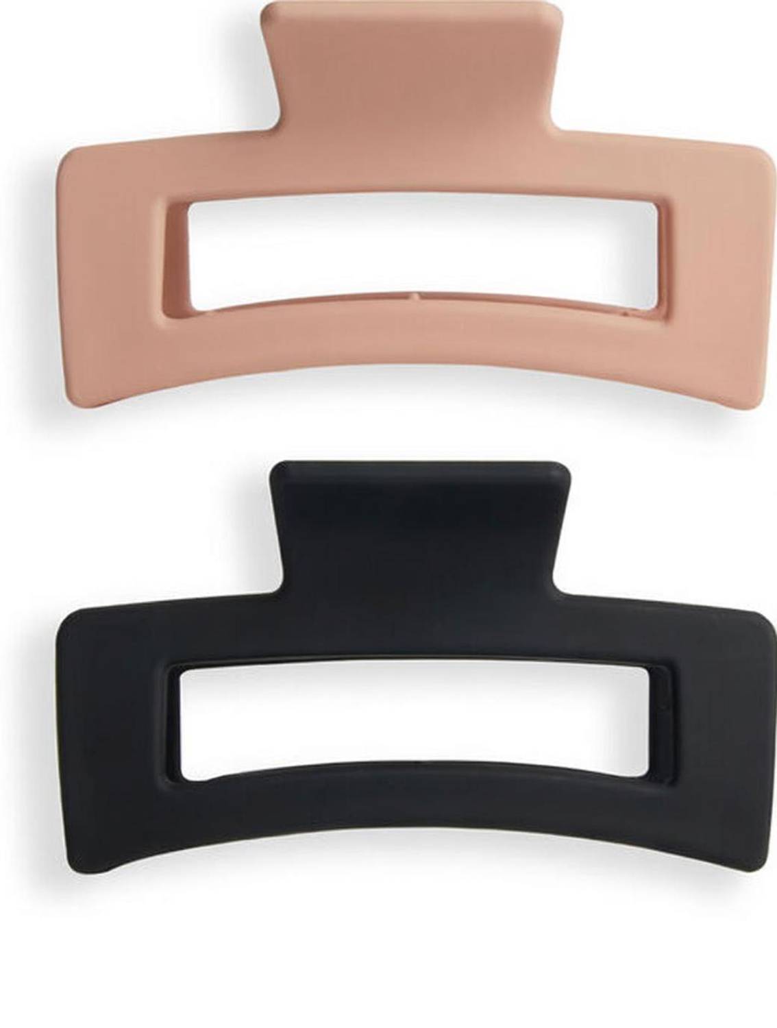 Alucia korean matte large rectangle clutcher for thick and thin hair pack of 2 Hair Claw