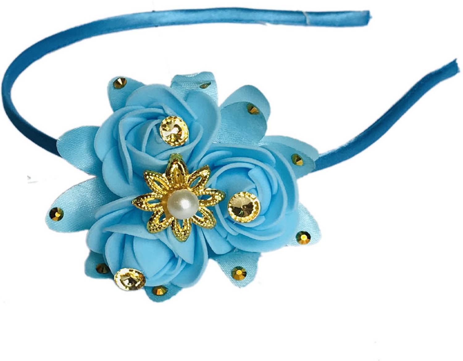 AROOMAN Flower Headband, Hairband,Handmade Hair Band For Girls & Women, Pack-01 Hair Band