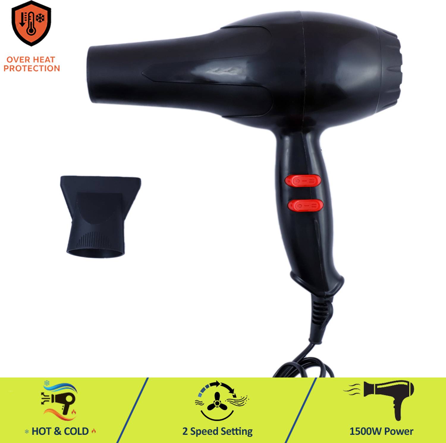 Nirvani 2888 1500W Hair Dryer - Image 1