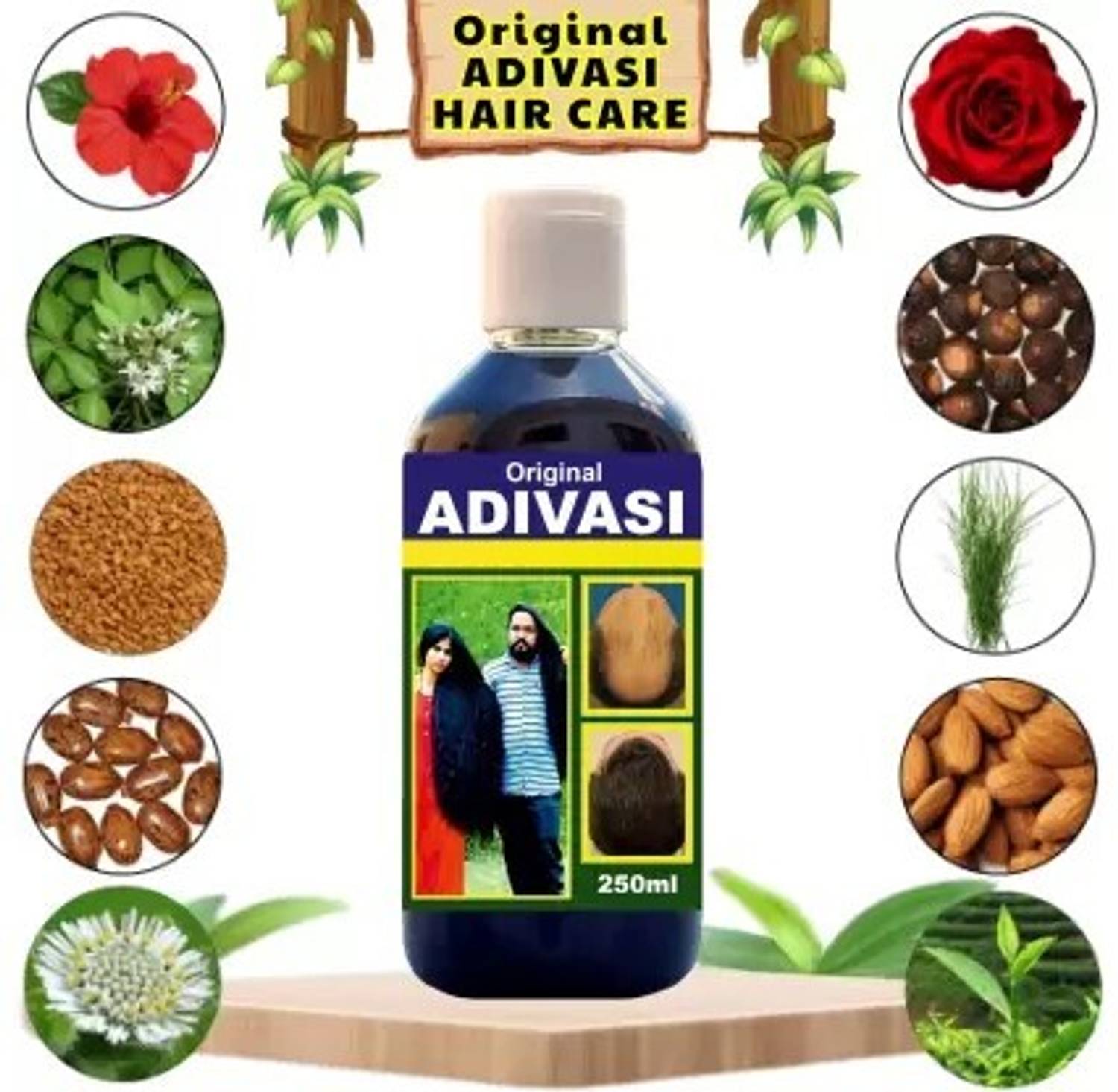 Adivasi 100% Guarented Hair Medicine BL3 Hand Made Herbal Hair Oil 250ml Hair Oil