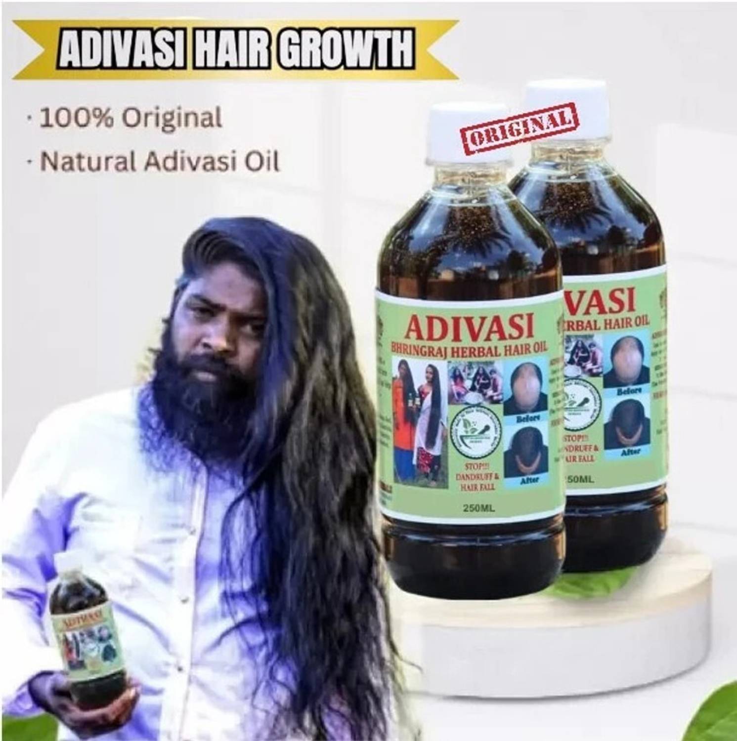 Adivasi hair oil 500ml pack of 2 Hair Oil