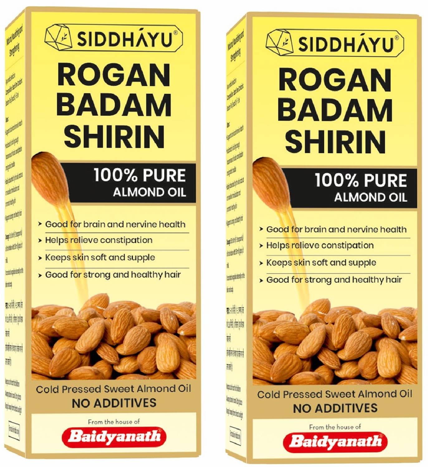 Baidyanath Rogan Badam Shirin (Almond Oil) 50ml, Pure Badam Tel For Skin & Hair Growth Hair Oil