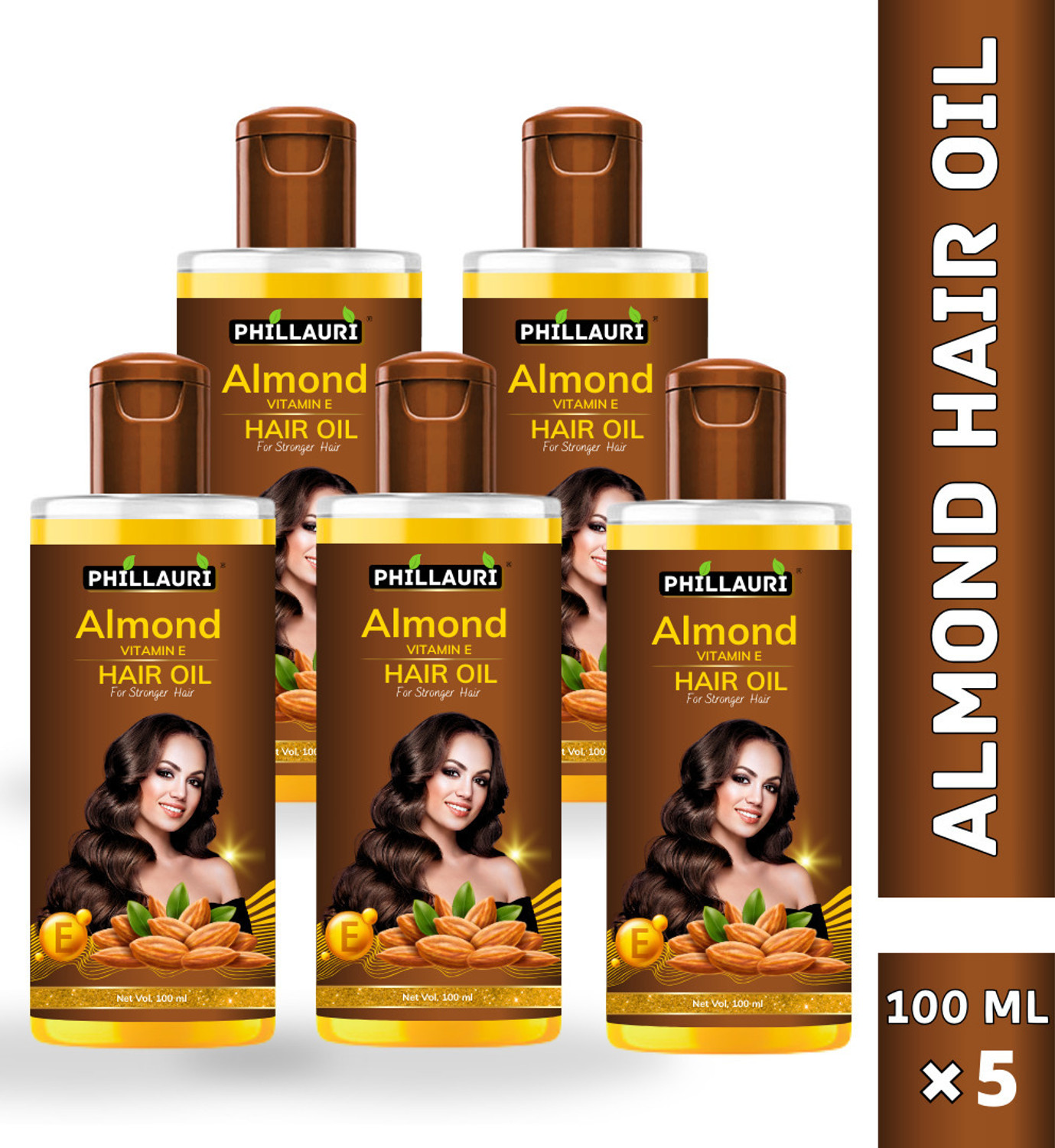 Image of Phillauri Almond And Vitamin E Hair Oil for better Hair Growth And Anti Hairfall Hair Oil