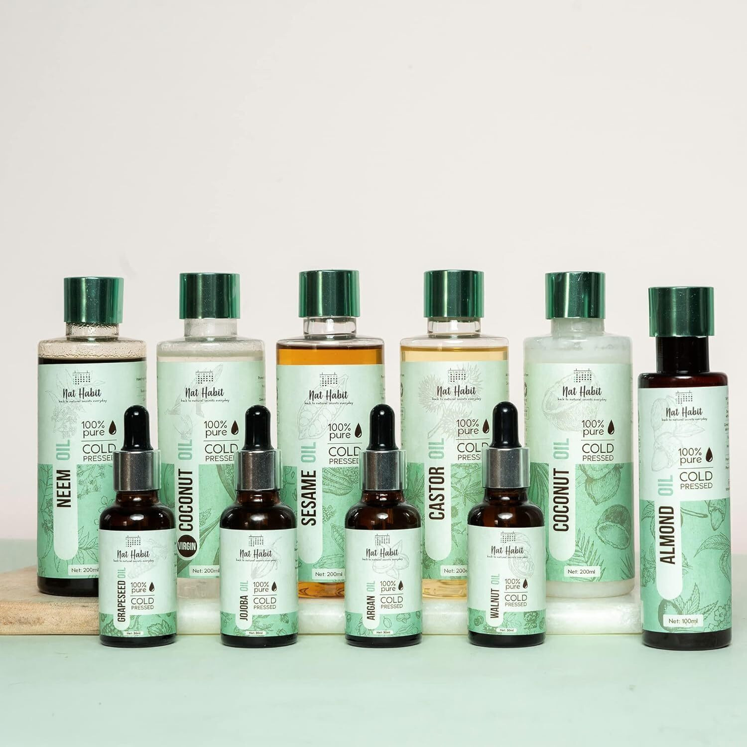 Image of Nat Habit Cold Pressed Pure Argan Oil For Hair Growth & Body Massage|Certified Ayurvedic Hair Oil