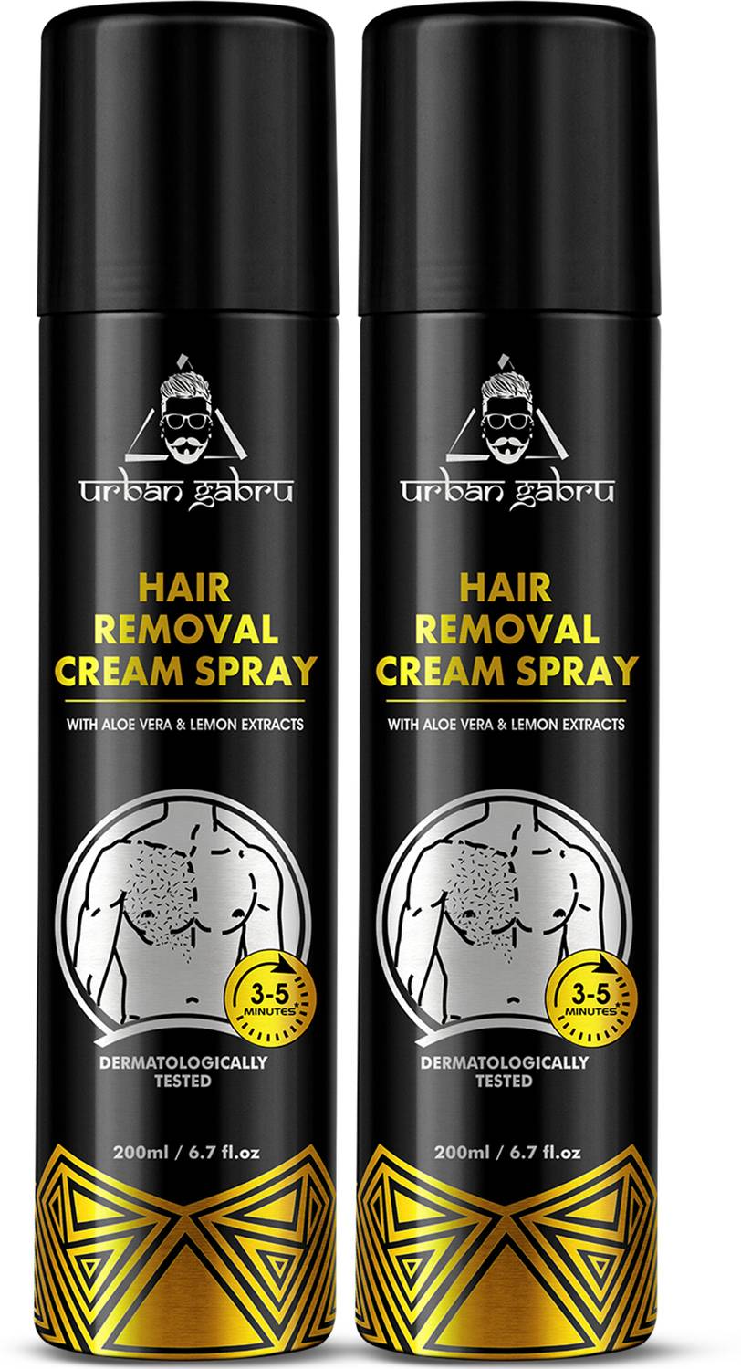 urbangabru Hair Removal Cream Spray for Chest, Back, Legs, Under