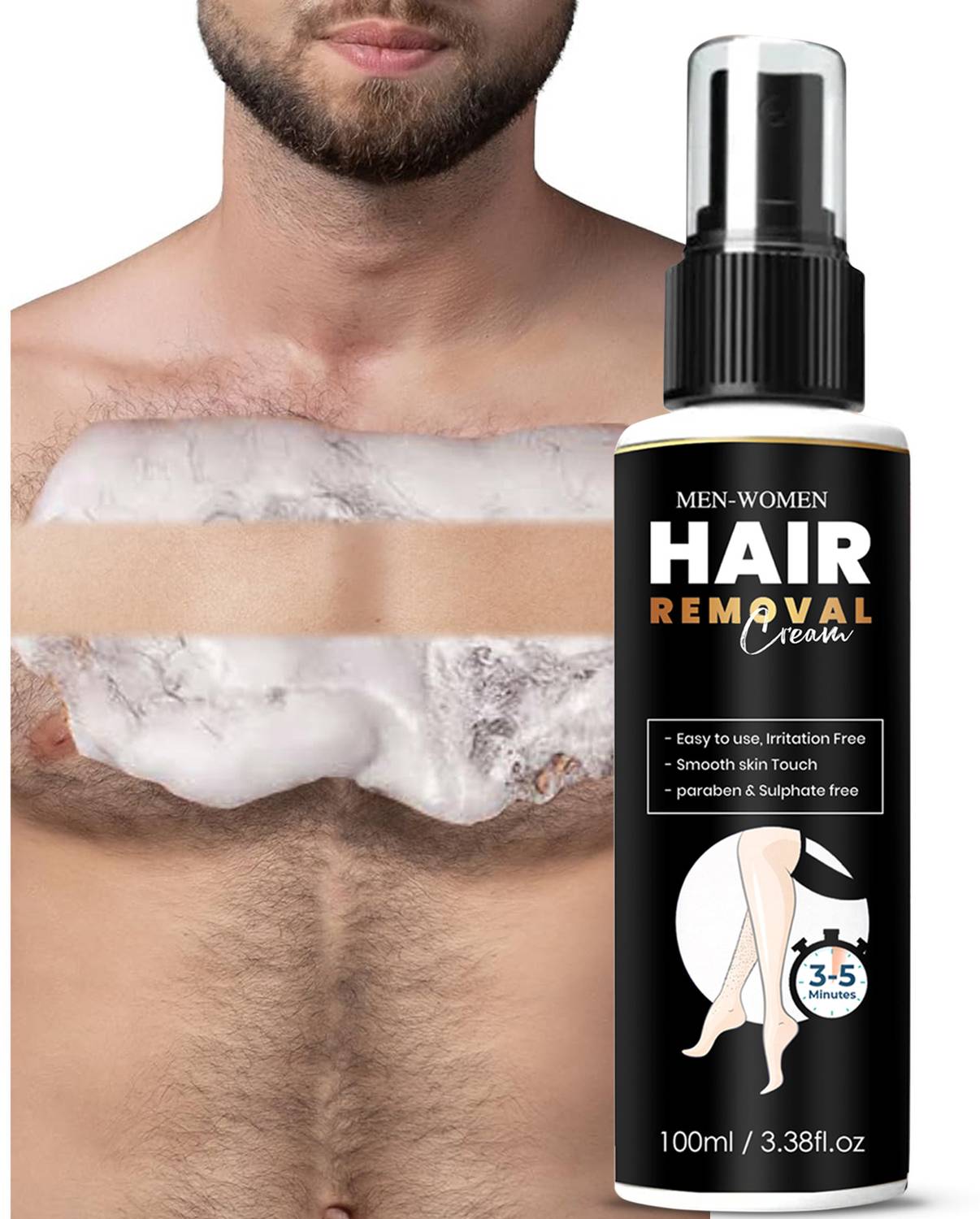 LIONIQUE Instant Hair Removal Spray Cream - Image 1