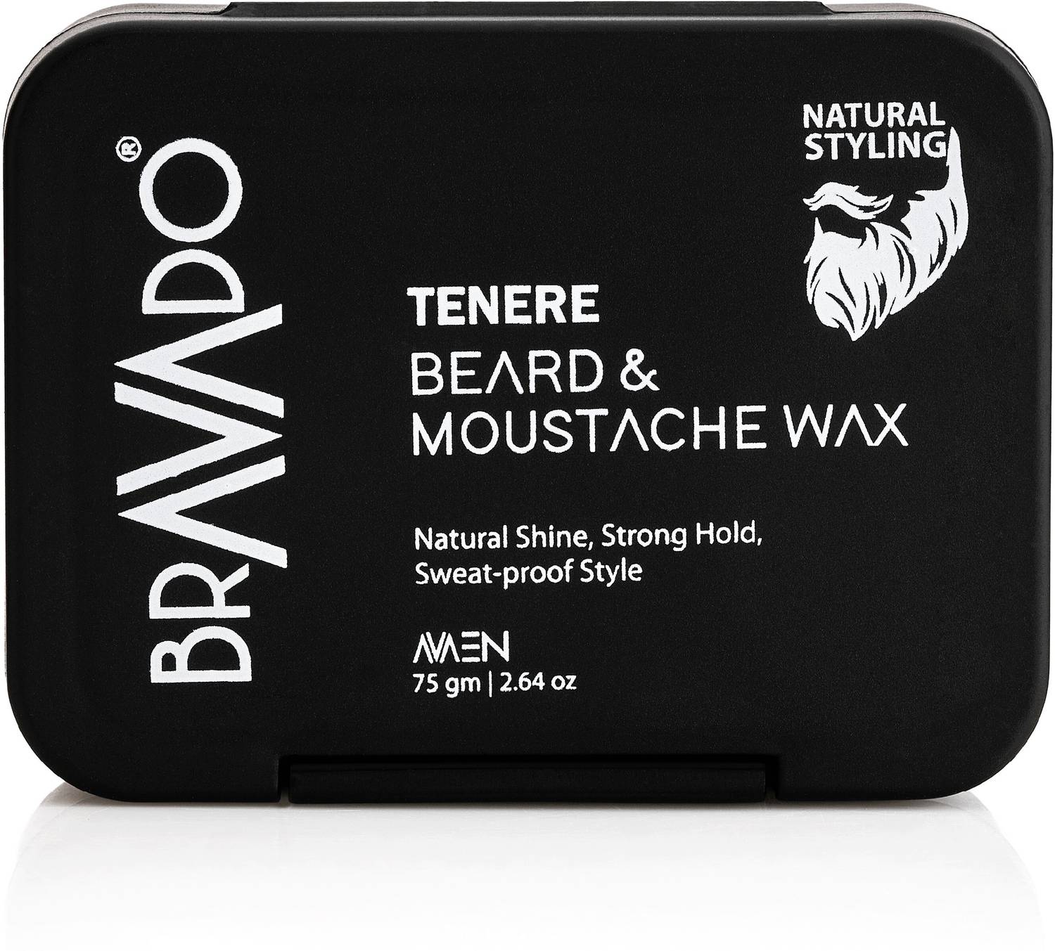 Bravado Tenere Beard & Moustache Wax | Frizz Control, Maximum Hold Beard Gel