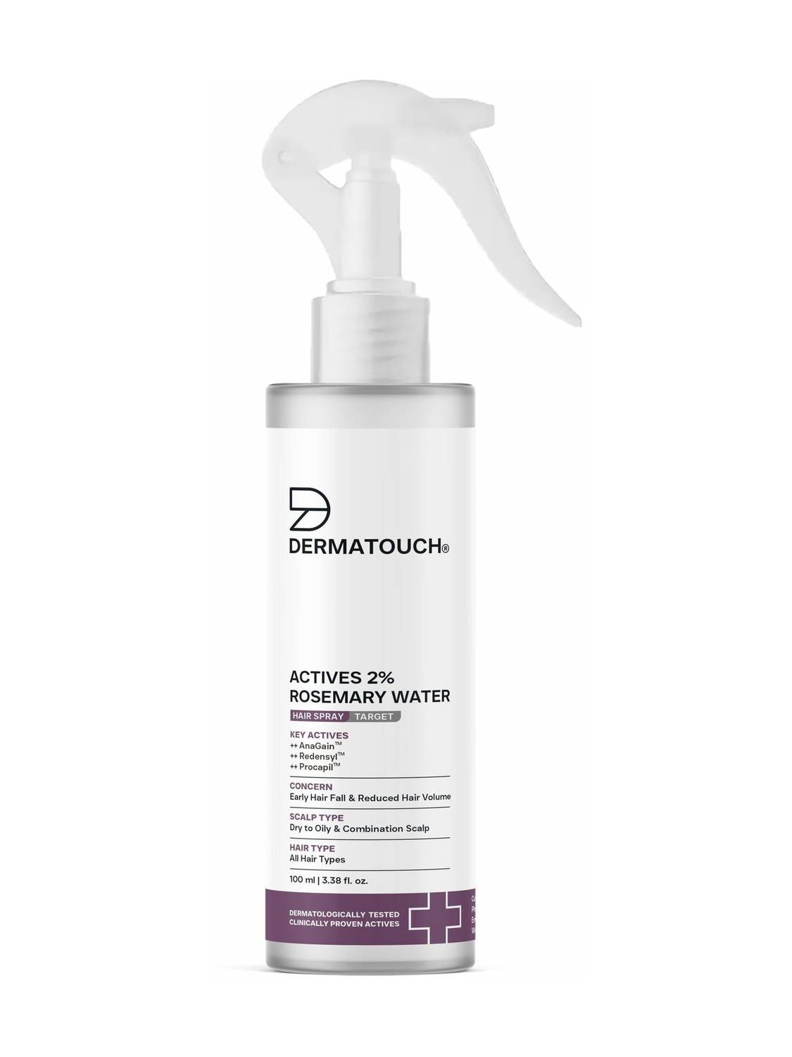 Dermatouch Actives 2% Rosemary Spray for Hair Growth, 100ml - Image 1