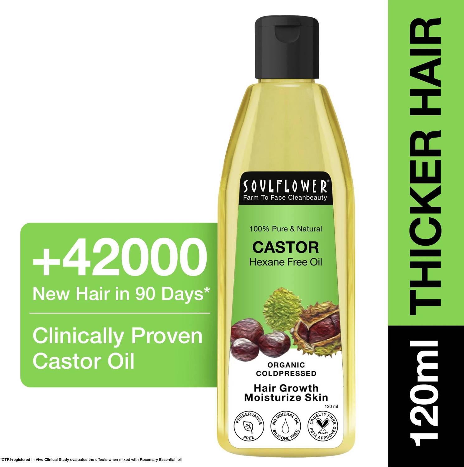 Soulflower Castor Oil 120ml - Image 1