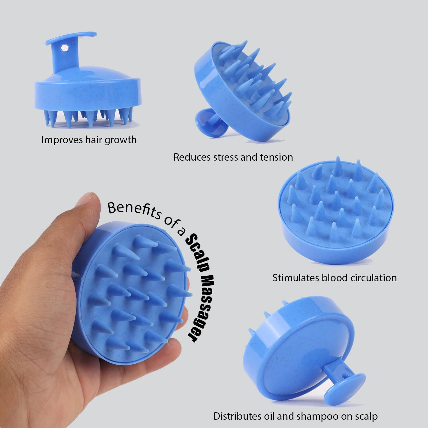 Image of CYPAT Hair Massage Shampoo Brush and 6oz Hair Dyeing, Oil Applicator Bottle A