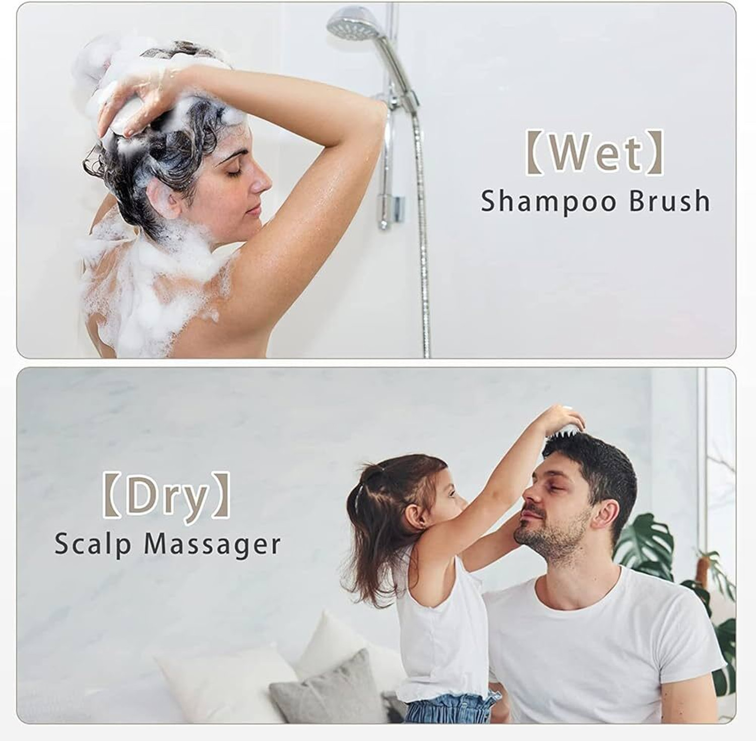 Image of krurotza hair scalp massager shampoo brush with soft silicone bristles comb scrubber