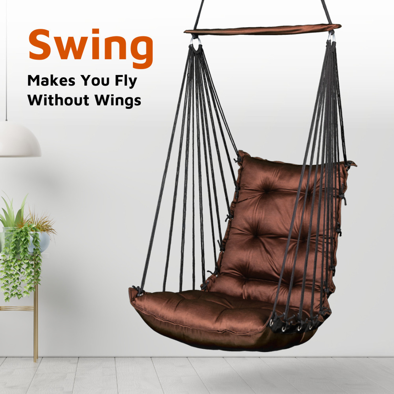Image of Swingzy Soft Polyester Hanging Swing for Adults /Hammock Swing /Swing For Balcony /Swing Polyester Hammock