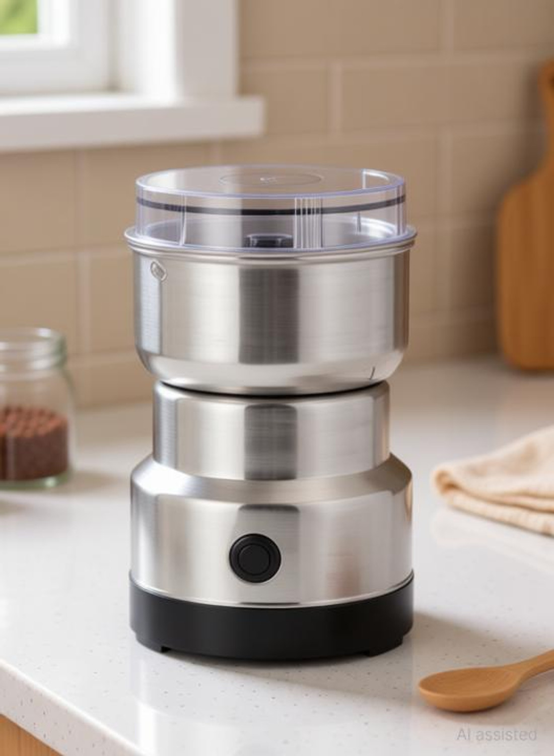 Image of GUGGU Steel GRI81-DER125-Electric Coffee Machine Bean Grinder Blenders for Kitchen Hand Juicer