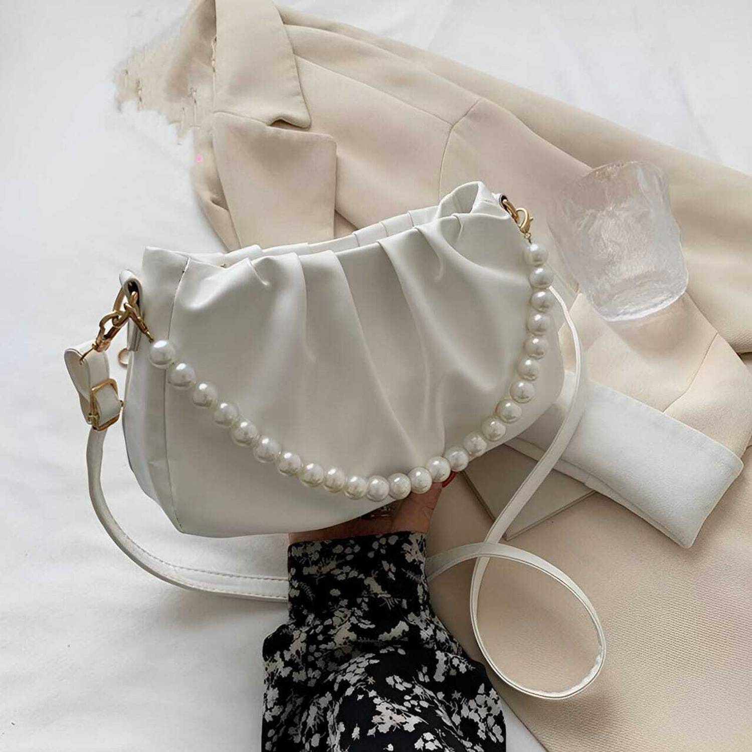 Mehraj Women White Messenger Bag - Image 1