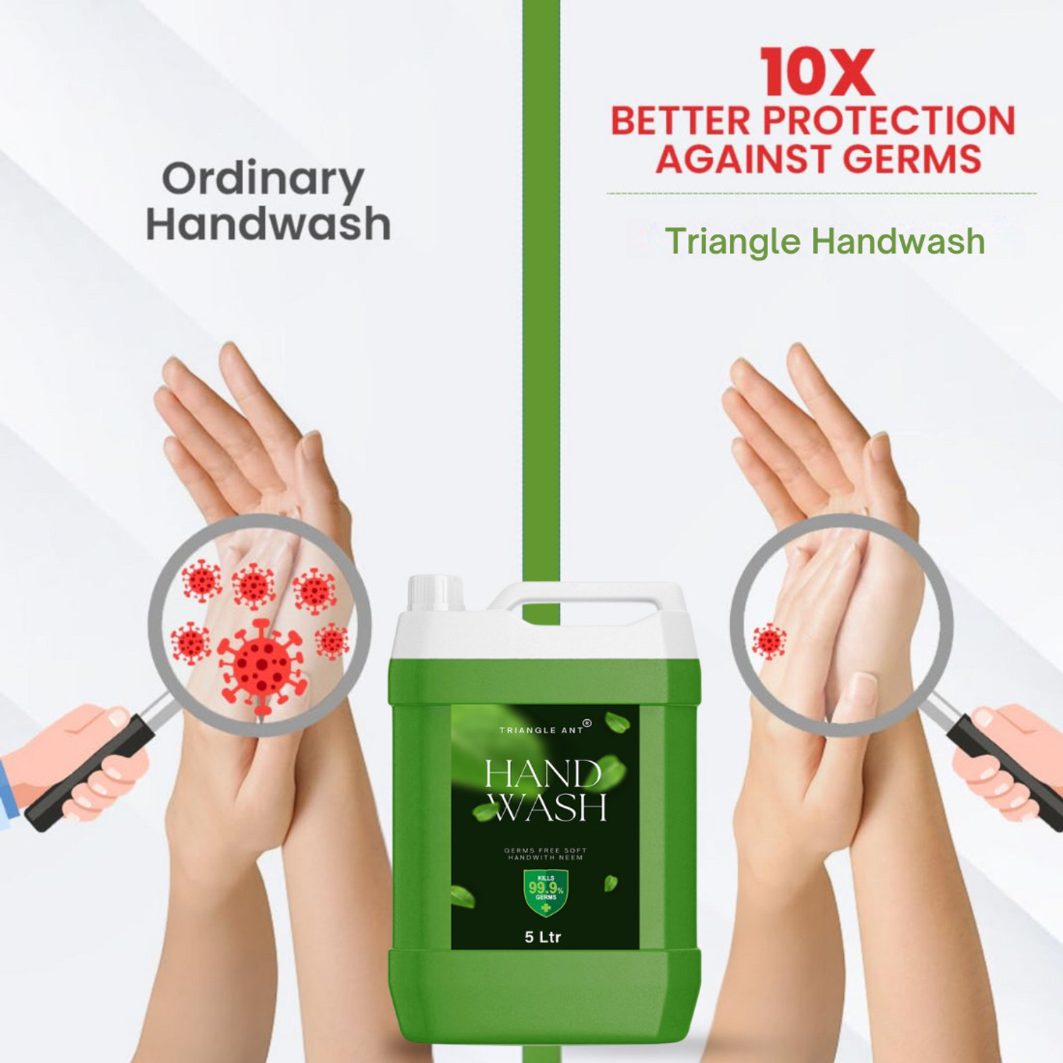 Image of Triangle Ant Hand wash Liquid - Refill | Moisturizing & Soft Hand Hand Wash Hand Wash Can