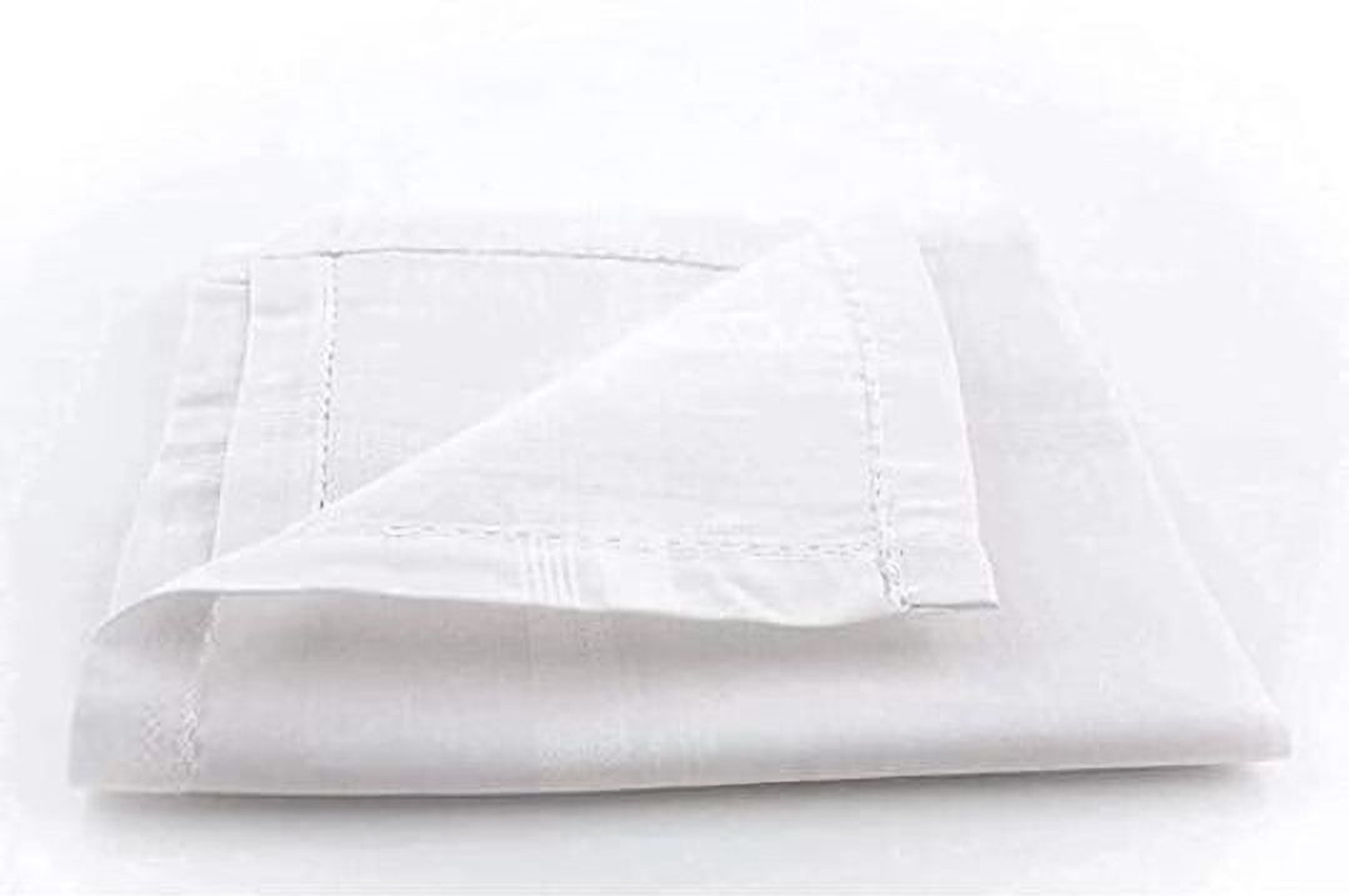 Image of SM CREATION white cotton handkerchief (pack of 12) for men [ inchWhite inch] Handkerchief