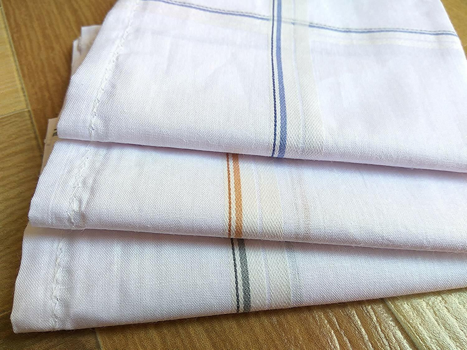 Image of Fabreez Cotton Handkerchief For Men, Soft Boys Hankies Kerchieff [ inchWhite inch] Handkerchief