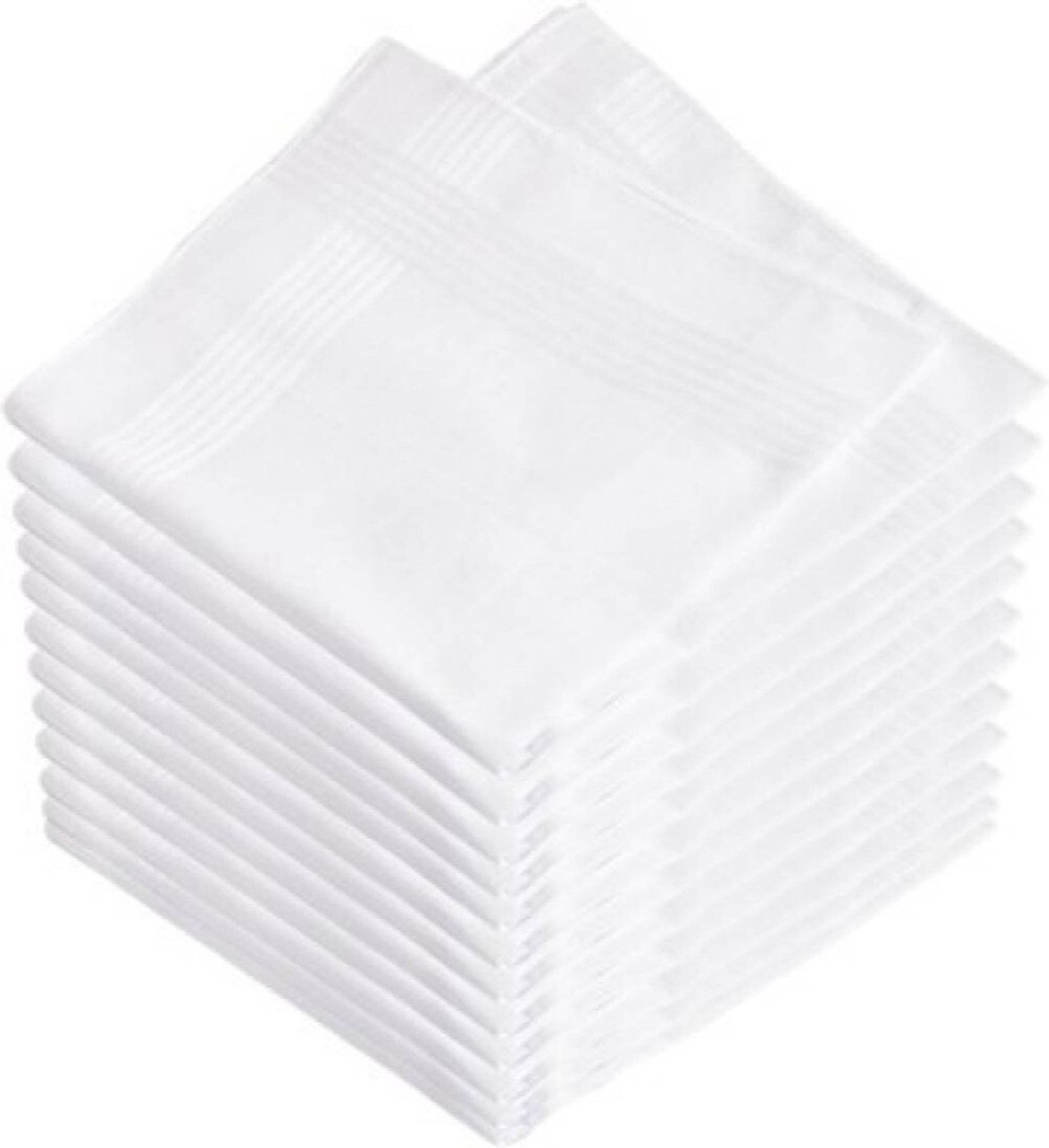 Image of TrendZone White Premium Exquisite Pure Handkerchief   [ inchWhite inch] Handkerchief